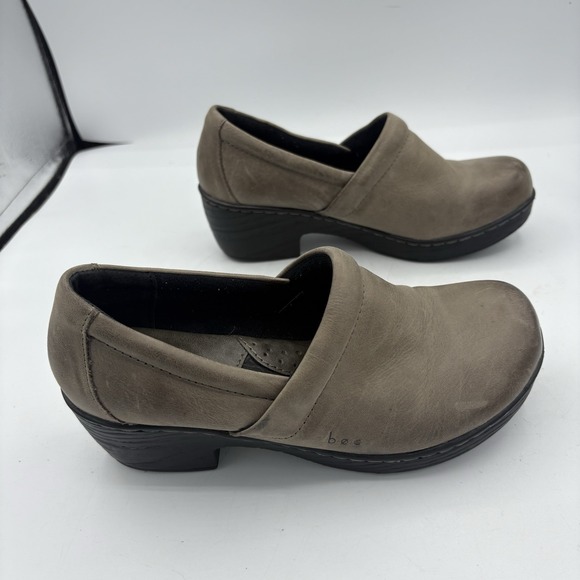 BOC Born Shoes Womens Size 8 Peggy Clogs Taupe Leather Block Nurse Profession‎ - Picture 7 of 9